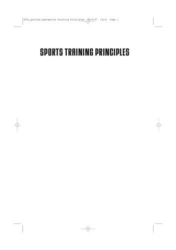 Sports training principles