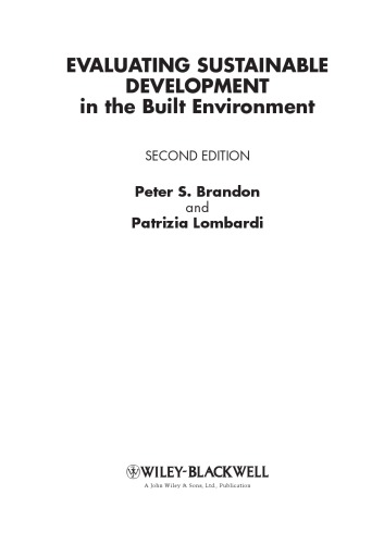 Evaluating sustainable development in the built environment