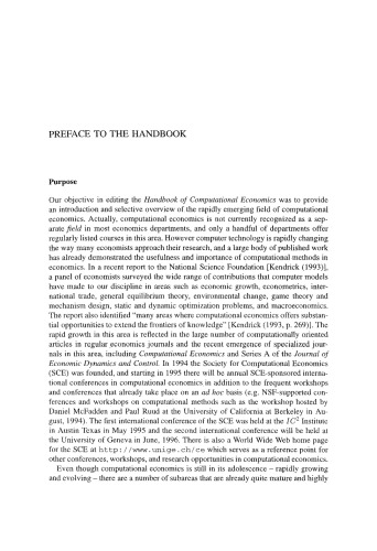 Handbook of Computational Economics