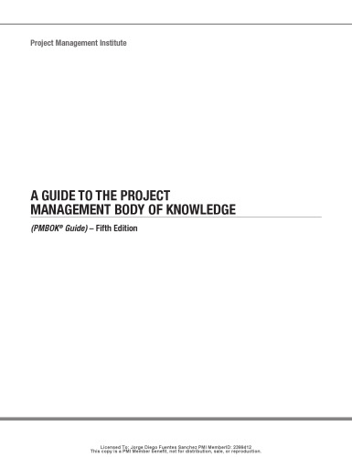 A Guide to the Project Management Body of Knowledge: PMBOK