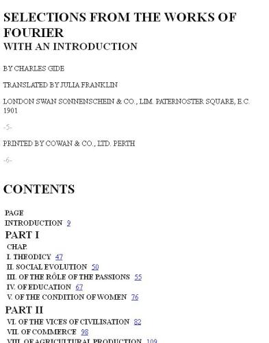 Harmonian man: selected writings of Charles Fourier