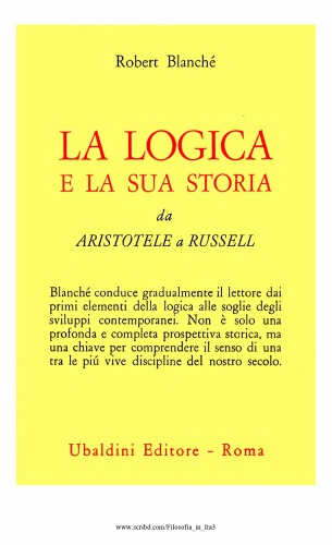 La logica e la sua storia da Aristotele a Russell