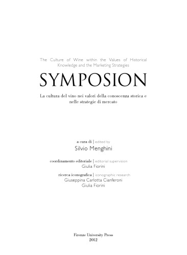 Symposion: the culture of wine within the values of historical knowledge and the marketing strategies