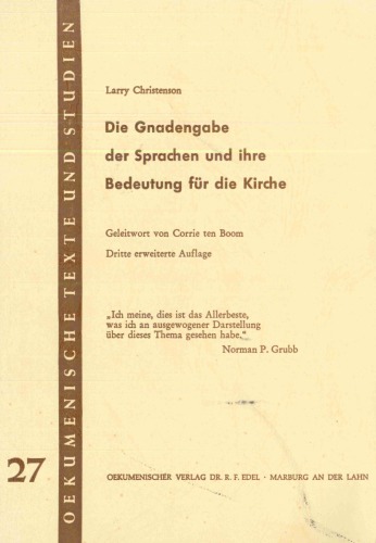 Die Gnadengabe der Sprachen und ihre Bedeutung für die Kirche
