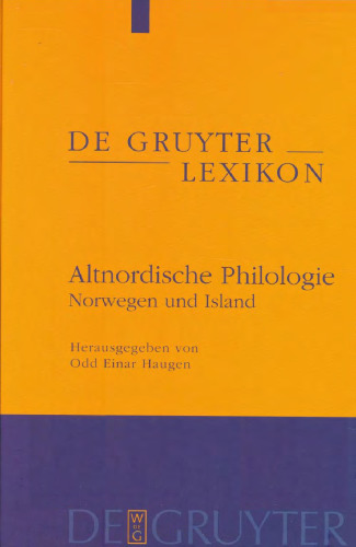 Altnordische Philologie. Norwegen und Island