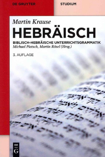 Hebräisch: Biblisch-Hebräische Unterrichtsgrammatik