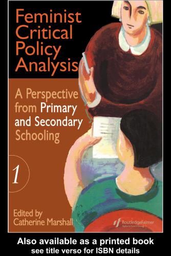 Feminist critical policy analysis