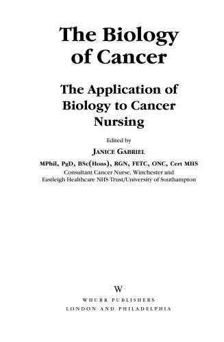 The Biology of Cancer