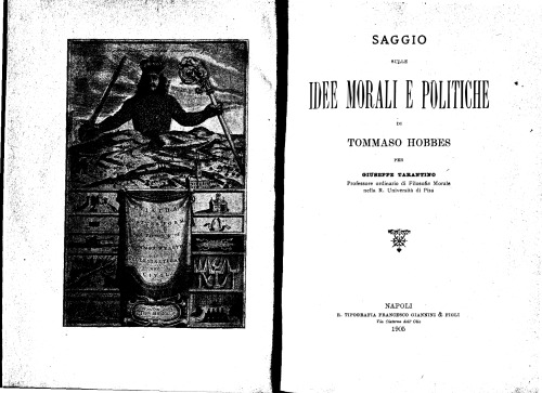 Saggio sulle idee morali e politiche di Tommaso Hobbes