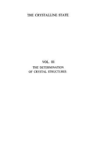 The Determination of Crystal Structures
