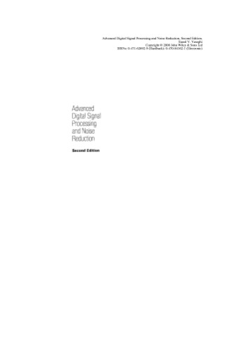 Advanced Digital Signal Processing and Noise Reduction