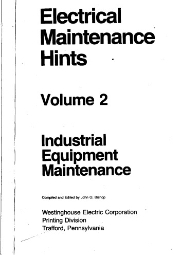Electrical maintenance hints
