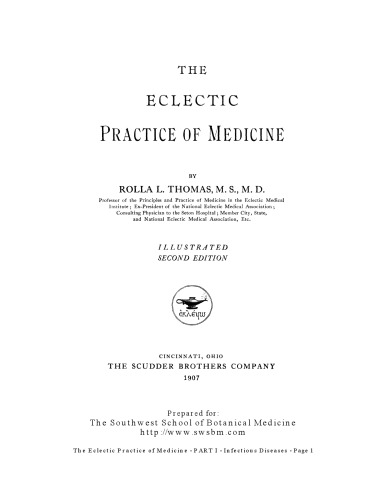 The eclectic practice of medicine