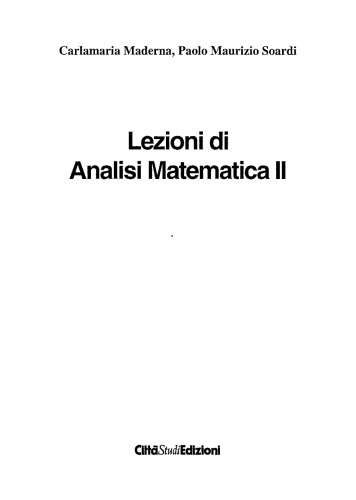 Lezioni di analisi matematica 2