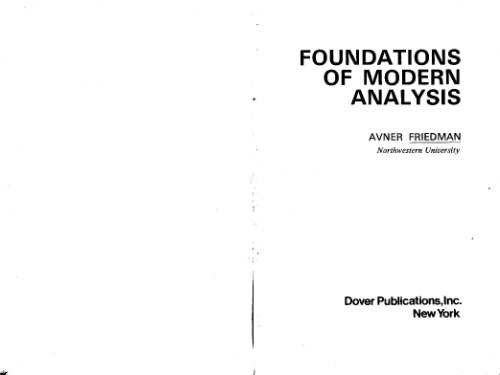 Foundations of Modern Analysis