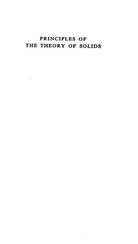 Principles of the Theory of Solids