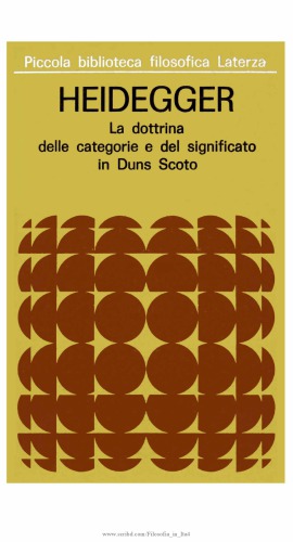 La dottrina delle categorie e del significato in Duns Scoto