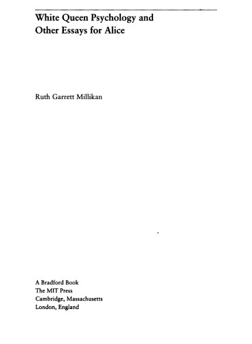 White Queen Psychology and Other Essays for Alice
