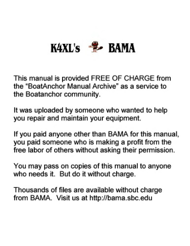 Drake SW-1 AM Shortwave Receiver