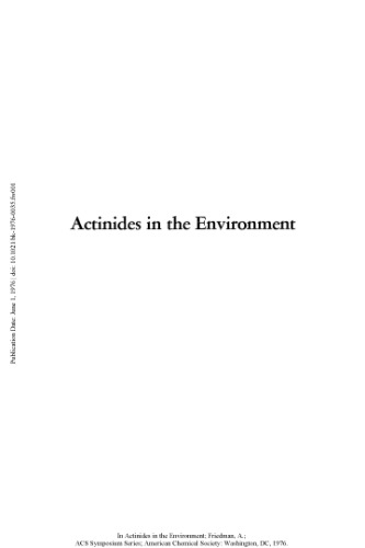 Actinides in the Environment
