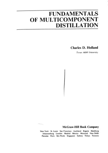 Fundamentals of Multicomponent Distillation