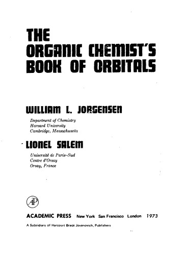 The Organic Chemist's Book of Orbitals