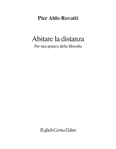 Abitare la distanza: per una pratica della filosofia