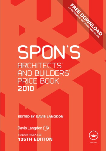 Spon’s Architects’ and Builders’ Price Book 2010
