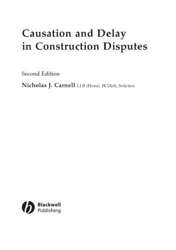 Causation and delay in construction disputes