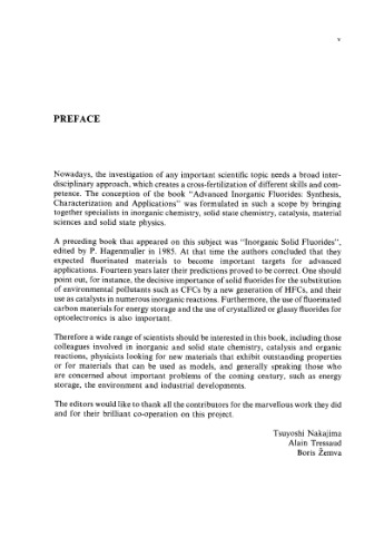 Advanced Inorganic Fluorides: Synthesis, Characterization and Applications