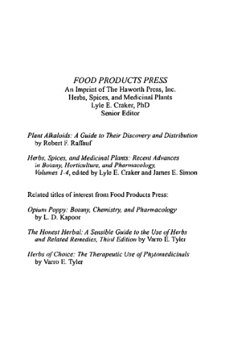 Plant Alkaloids: A Guide to Their Discovery and Distribution