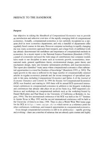 Handbook of computational economics, vol.1