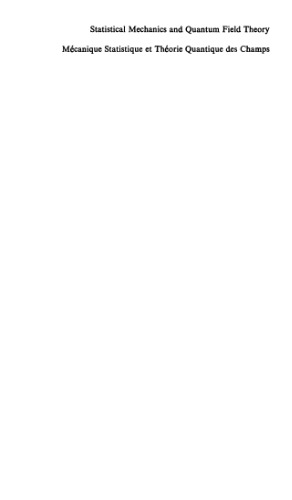 Statistical mechanics and quantum field theory