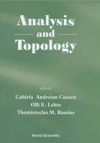 Analysis and topology : a volume dedicated to the memory of S. Stoilow