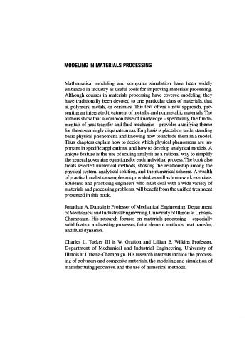 Modeling in materials processing