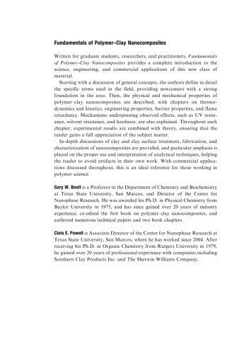 Fundamentals of Polymer-Clay Nanocomposites