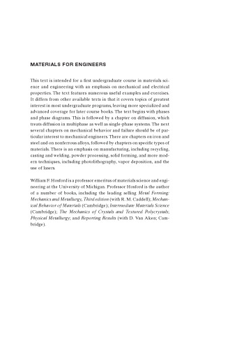 Materials for engineers