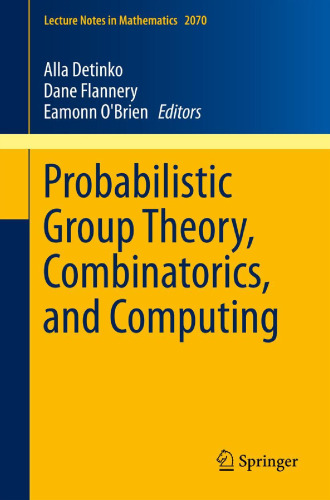 Probabilistic group theory, combinatorics, and computing : lectures from the Fifth de Brún Workshop