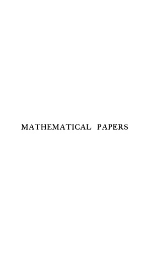 Collected mathematical papers, volume 1