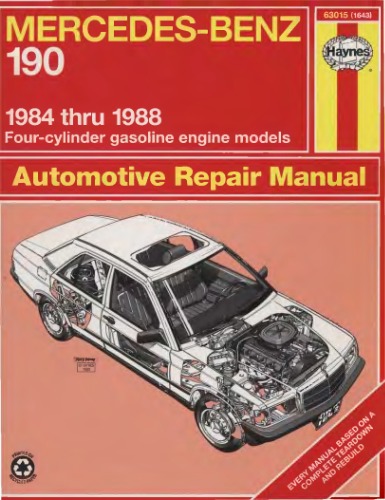 Mercedes-Benz 190 Automotive Repair Manual Haynes 1984-1988