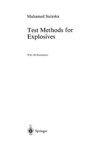 Test Methods for Explosives