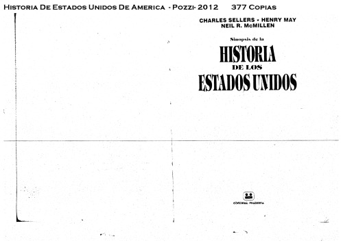 Sinopsis de la Historia de los Estados Unidos