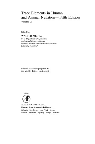 Trace Elements in Human and Animal Nutrition