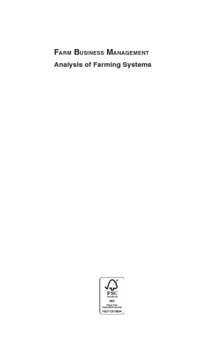 Farm business management : analysis of farming systems
