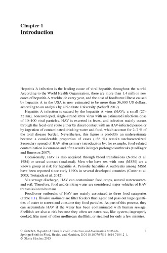 Hepatitis A Virus in Food: Detection and Inactivation Methods