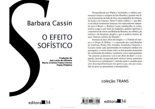 O efeito sofístico sofística, fillosofia, retórica, literatura
