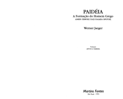 Paidéia a formação do homem grego