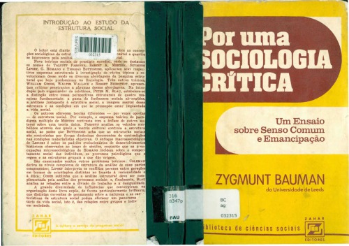 Por uma Sociologia Critica : Um ensaio sobre Senso Comum e Emamcipação
