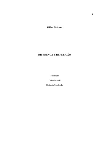 Diferença e repetição