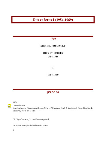 Dits et écrits : 1954-1988